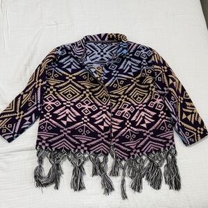 Geometric Fringe Jacket